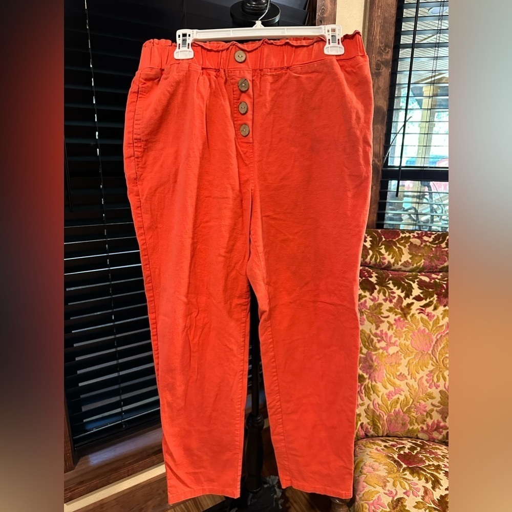 Guc NIMIN Womens Casual Loose Pants Comfy Cropped hight waist Sz L